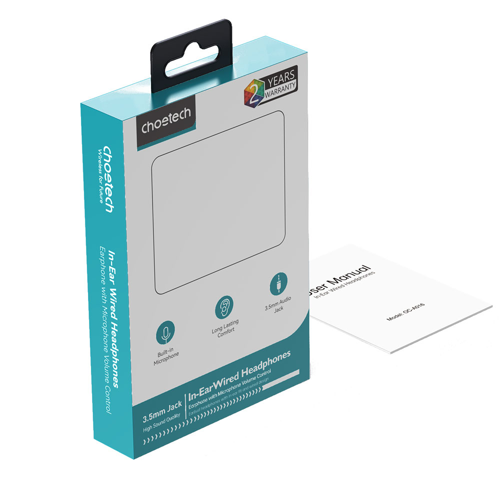 OC-A016 - Choetech A016 3.5mm aux Earphone White