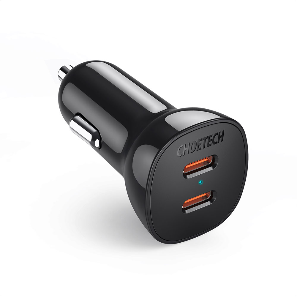 Choetech 60W Dual USB-C Fast Car Charger