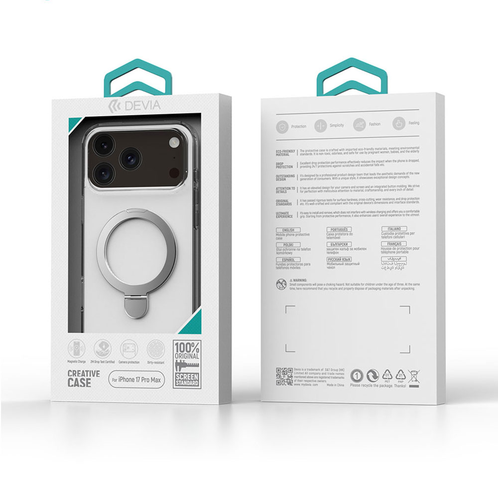 DEVIA iPhone17 Pro Max Clean Series Magnetic Shockproof Stand Case