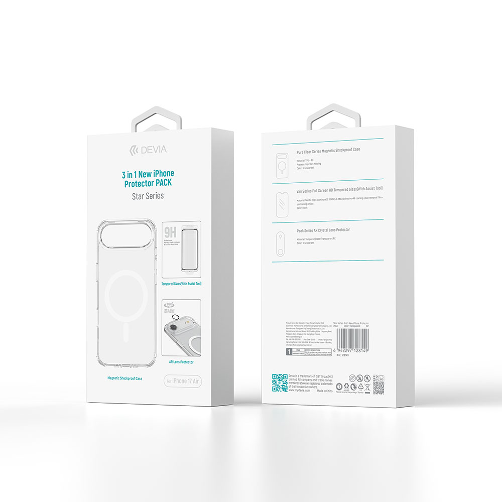 DEVIA iPhone17 Air - Star Series 3 in 1 New iPhone Protector PACK