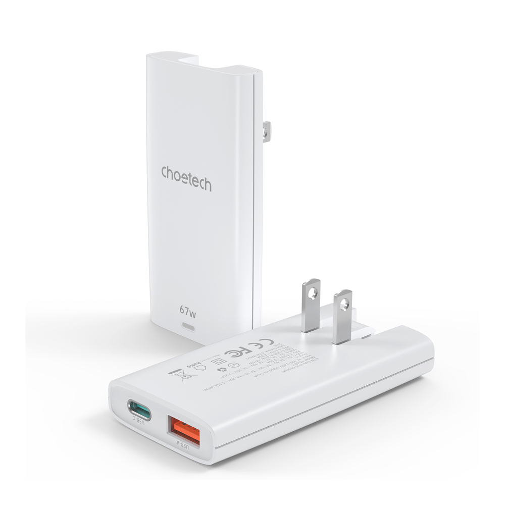 PD 6011 PD65W GAN Ultra thin A+C  wall charger white