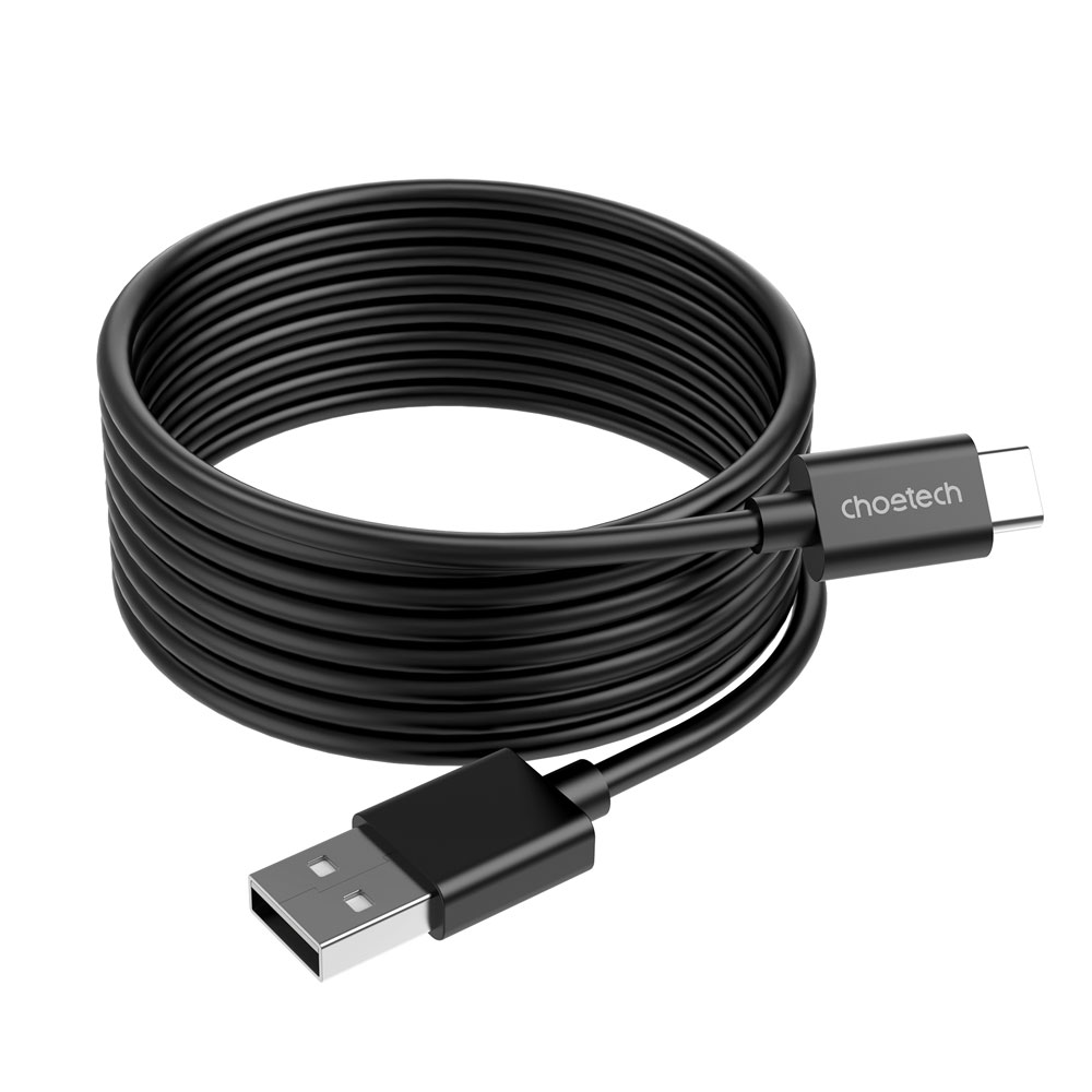 AC0003- 2m usb-A to type-c PVC cable black