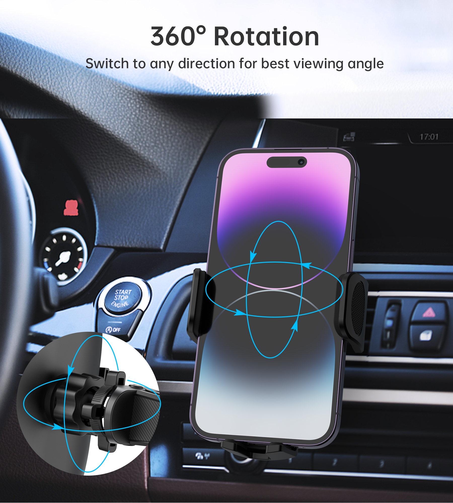 H066-Magnetic Car Mount Stand for iphone12/13/14