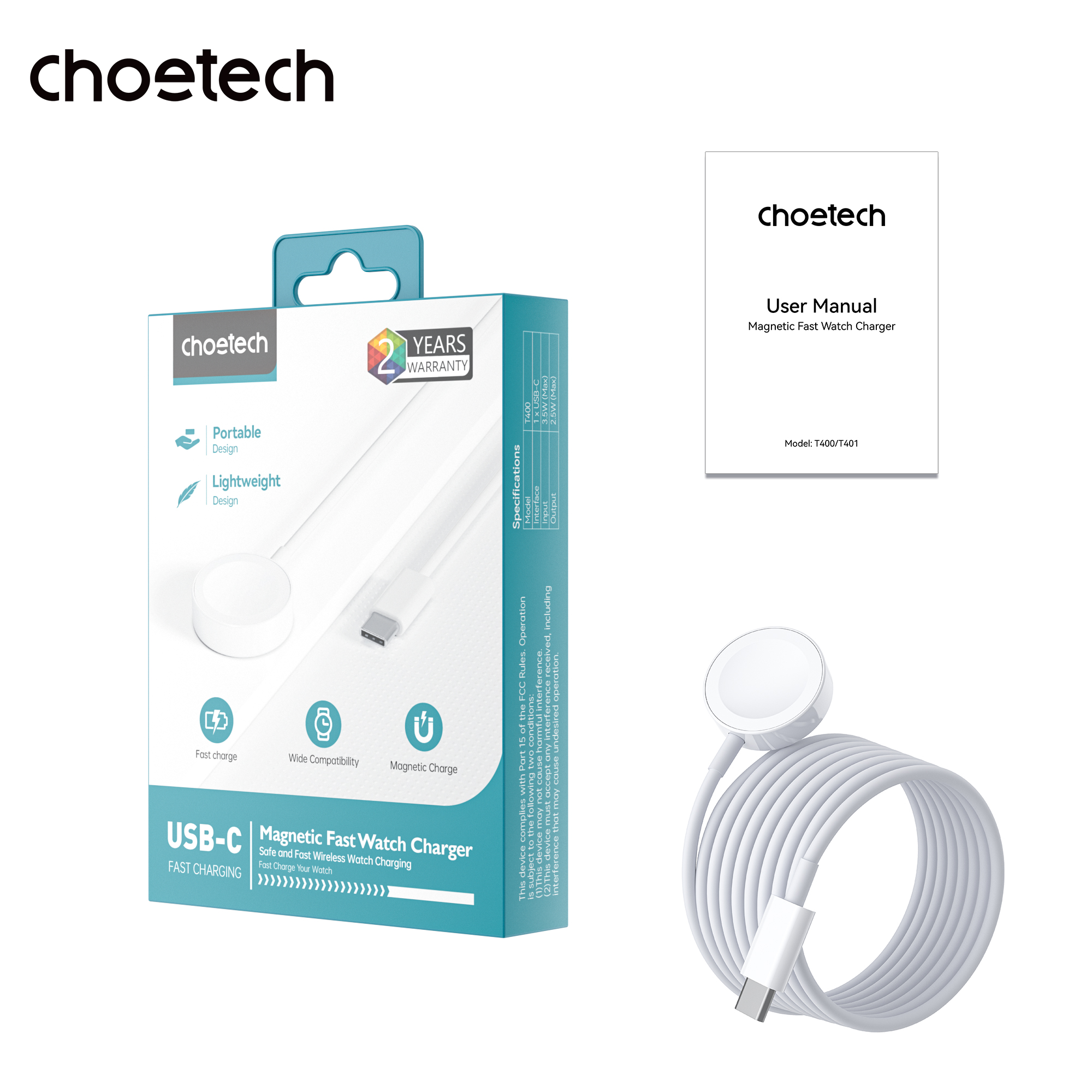 Choetech Magnetic Charging Cable for Apple Watch