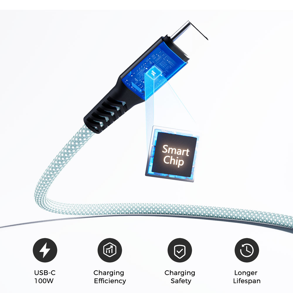Choetech PD100W USB-C to USB-C 1M Magnet Cable