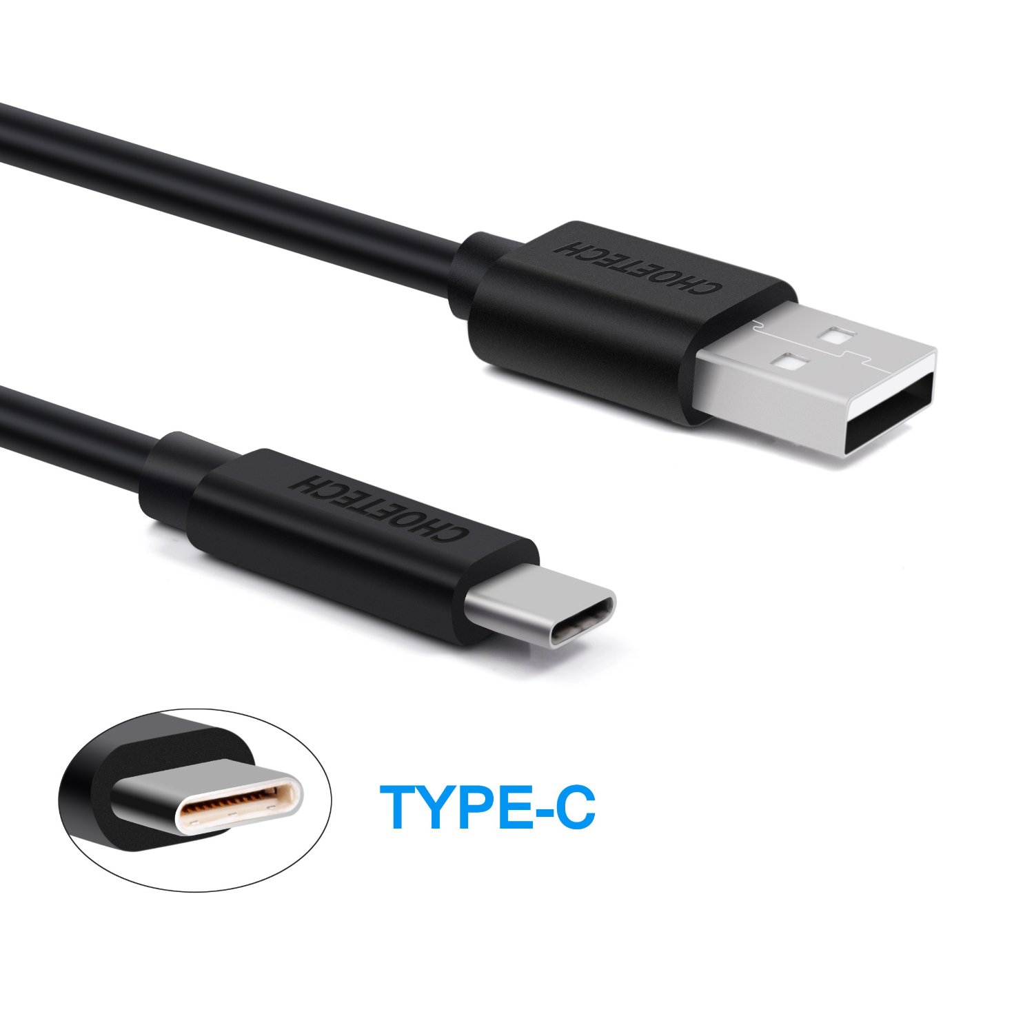1m USB-A to type-C PVC Cable - AC0002