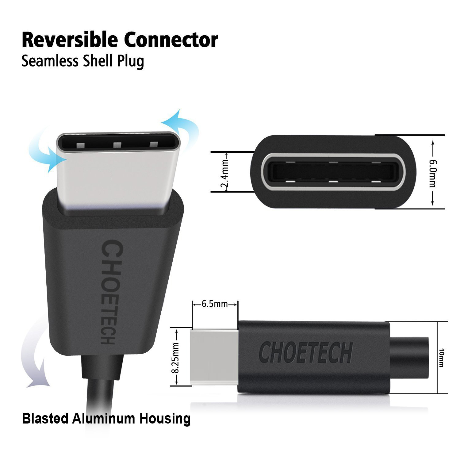 1m USB-A to type-C PVC Cable - AC0002