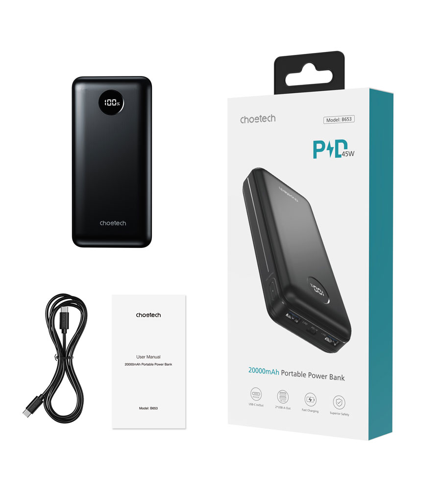 PD45W 20000mAh Power Bank - B653