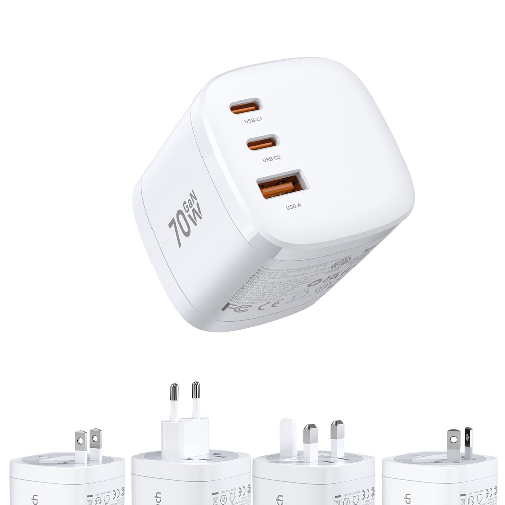 Choetech 70W Rotatable Universal GaN Wall Charger 