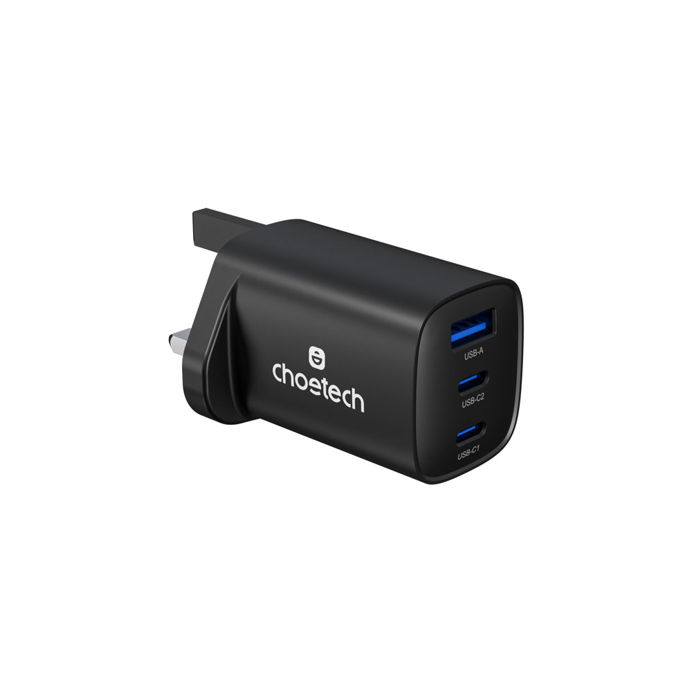 Choetech GaN PD65W 3Ports 2*USB-C+A wall Charger