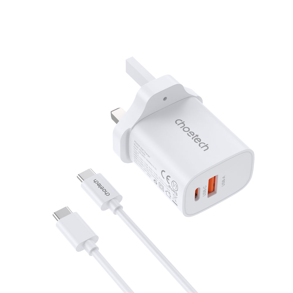 Choetech NexGen PD20W A+C Wall Charger with AC Cable