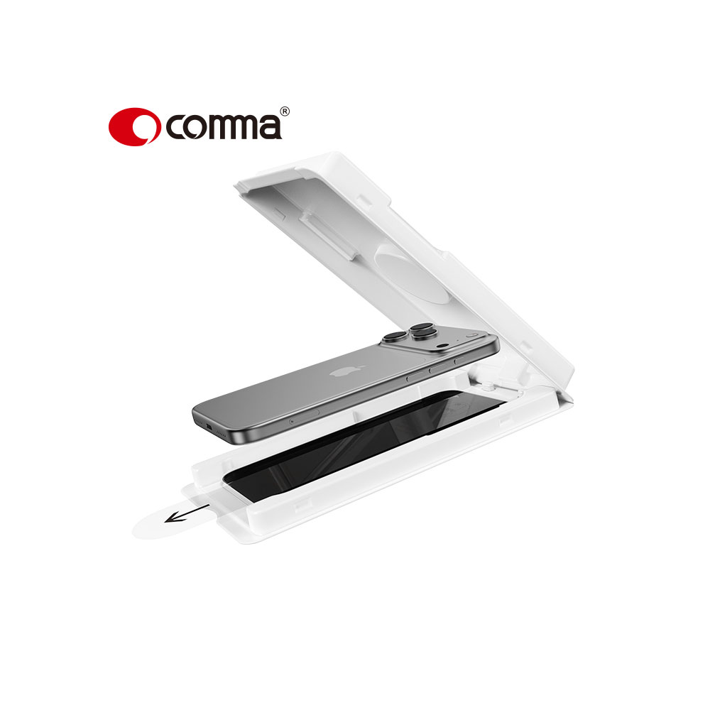 Comma iPhone 18 Pro Max Privacy Tempered Glass