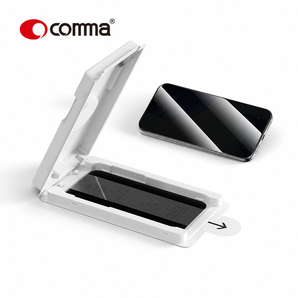 Comma iPhone 18 Pro Max Privacy Tempered Glass