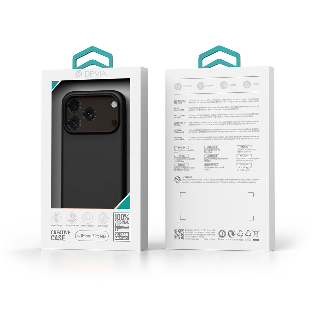 Devia Nature Series Silicone Magnetic Case for 17 Pro Max - black