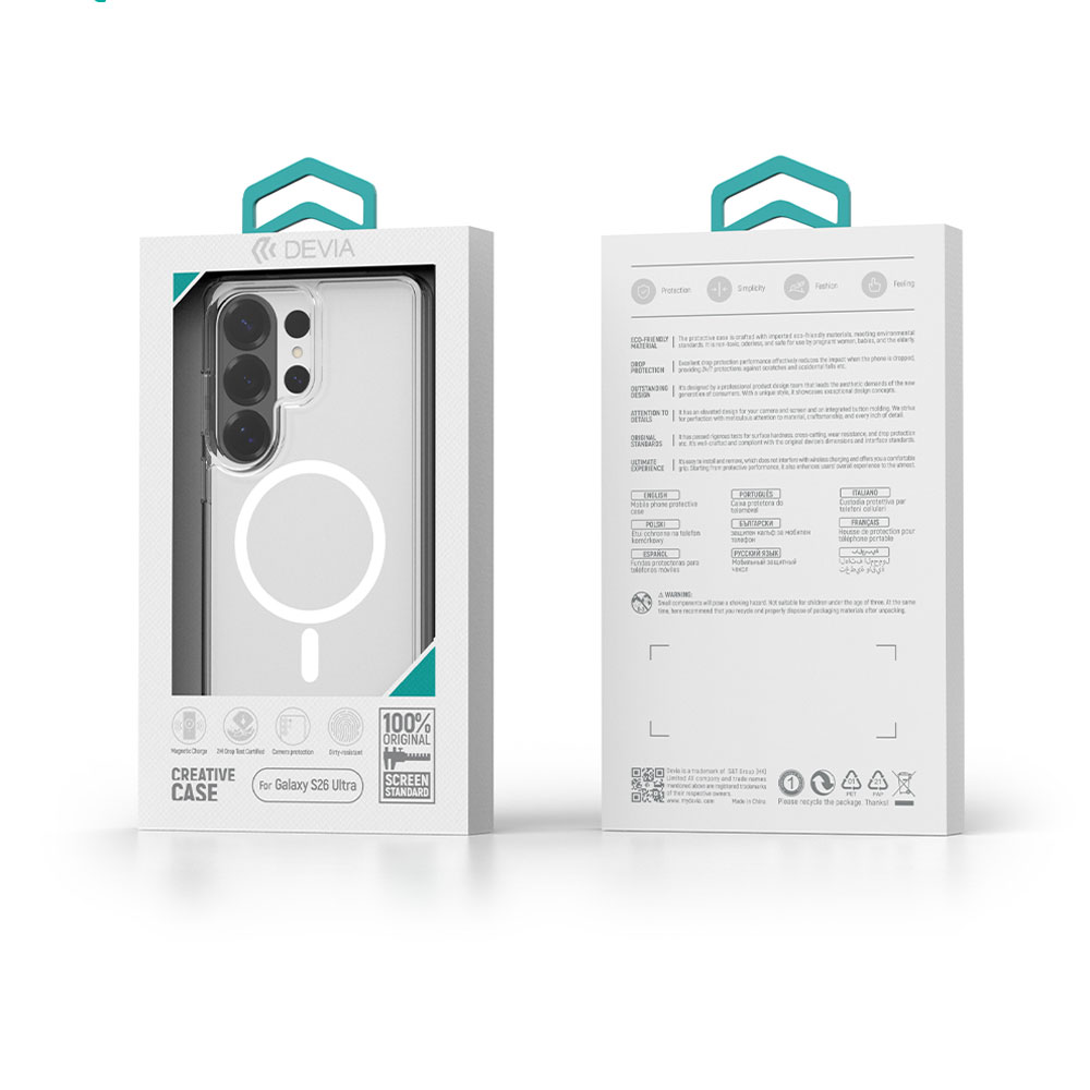 Devia Pure Clear Series Magnetic Shockproof Case for Samsung S26 Ultra