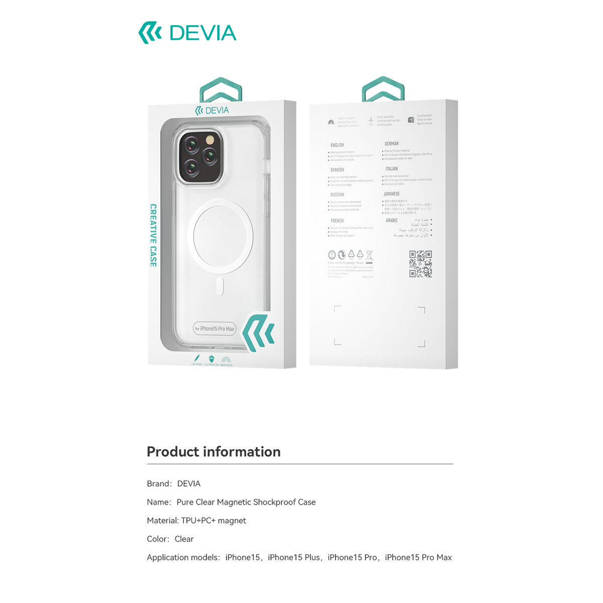 Devia Pure Clear Magnetic Shockproof Case