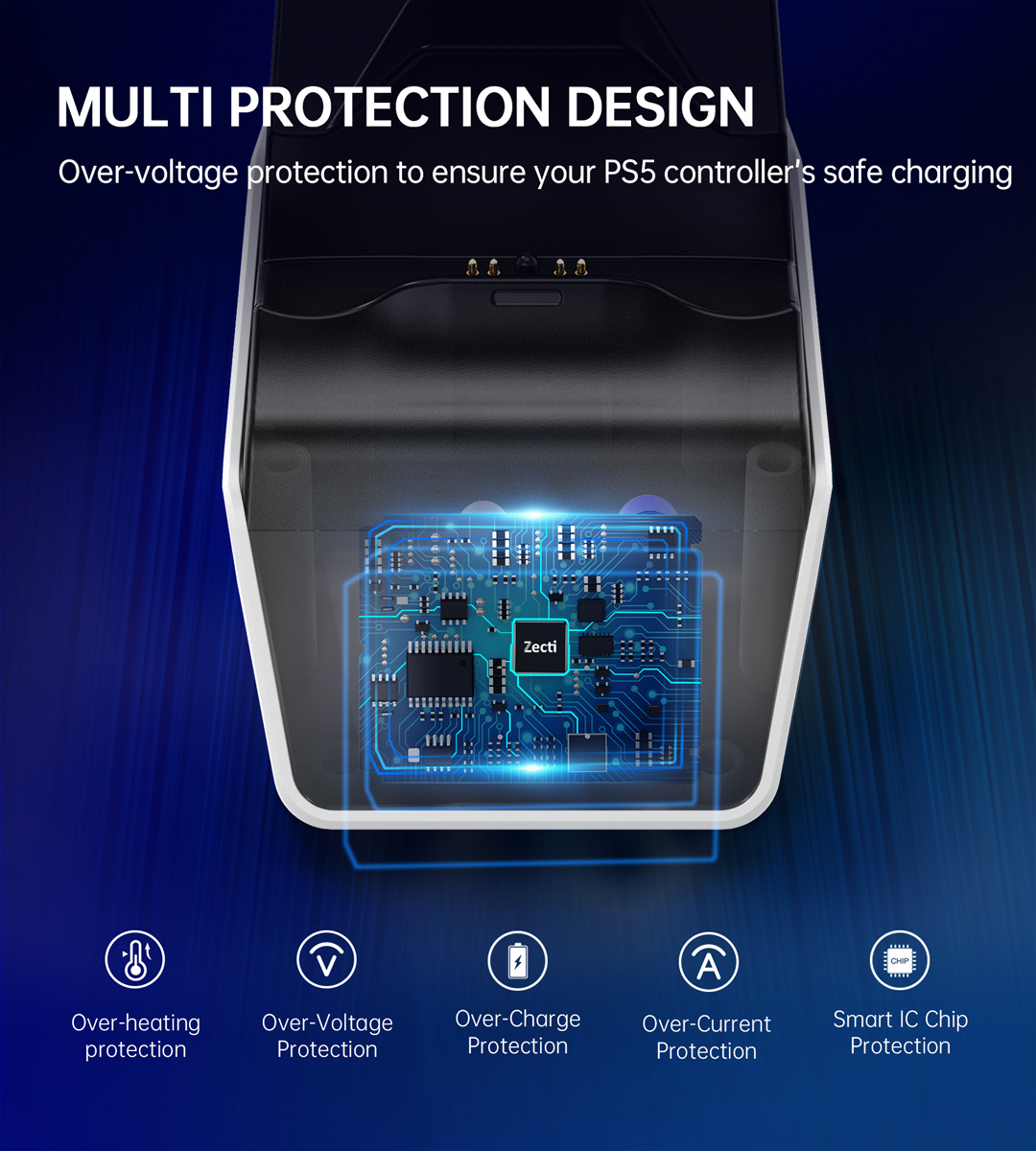 PS5 controller charger station (with adapter) - GM-P02