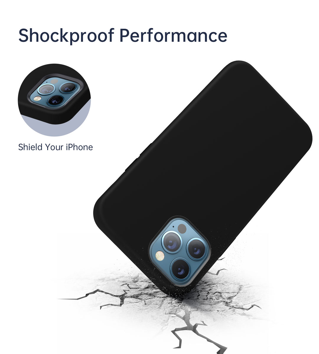 PC0095-MB-BK Magnetic Case  6.1 inch for iPhone 12/12 Pro (black)  