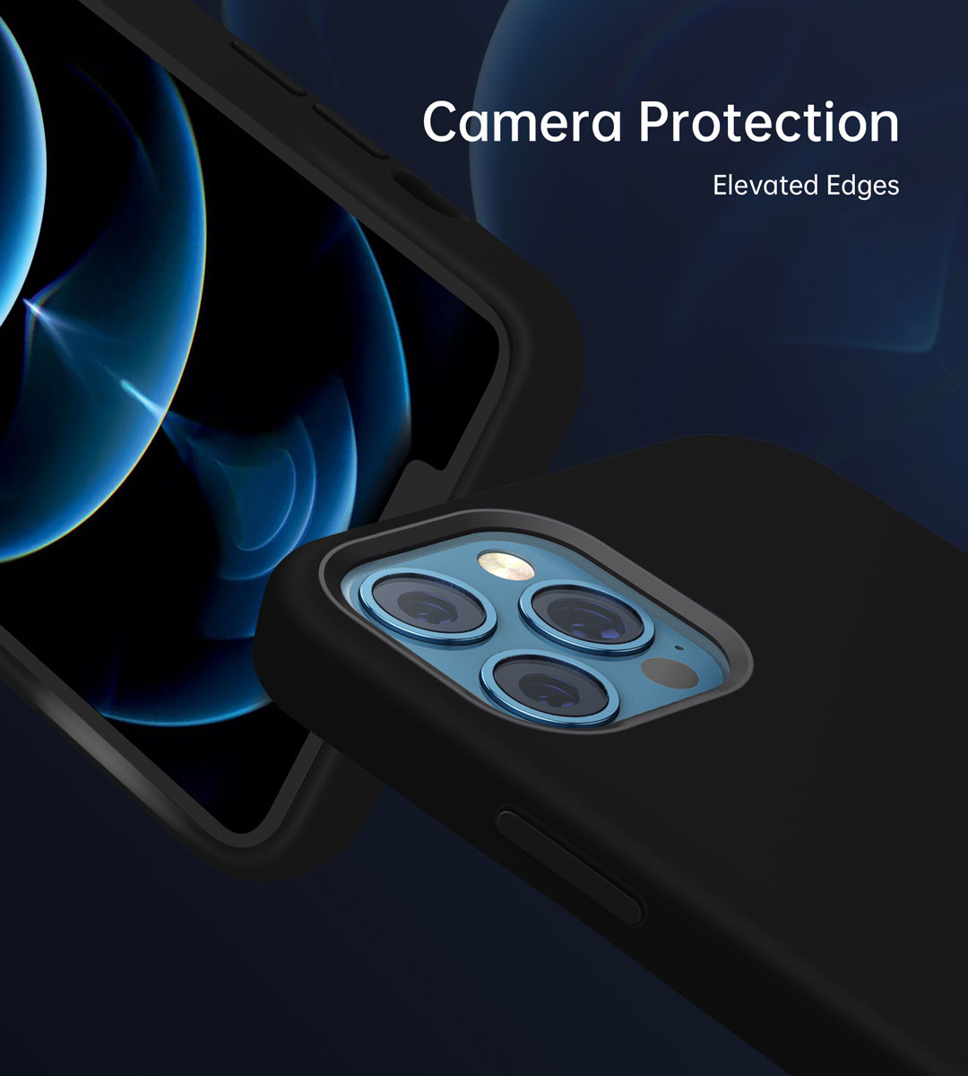 PC0095-MB-BK Magnetic Case  6.1 inch for iPhone 12/12 Pro (black)  