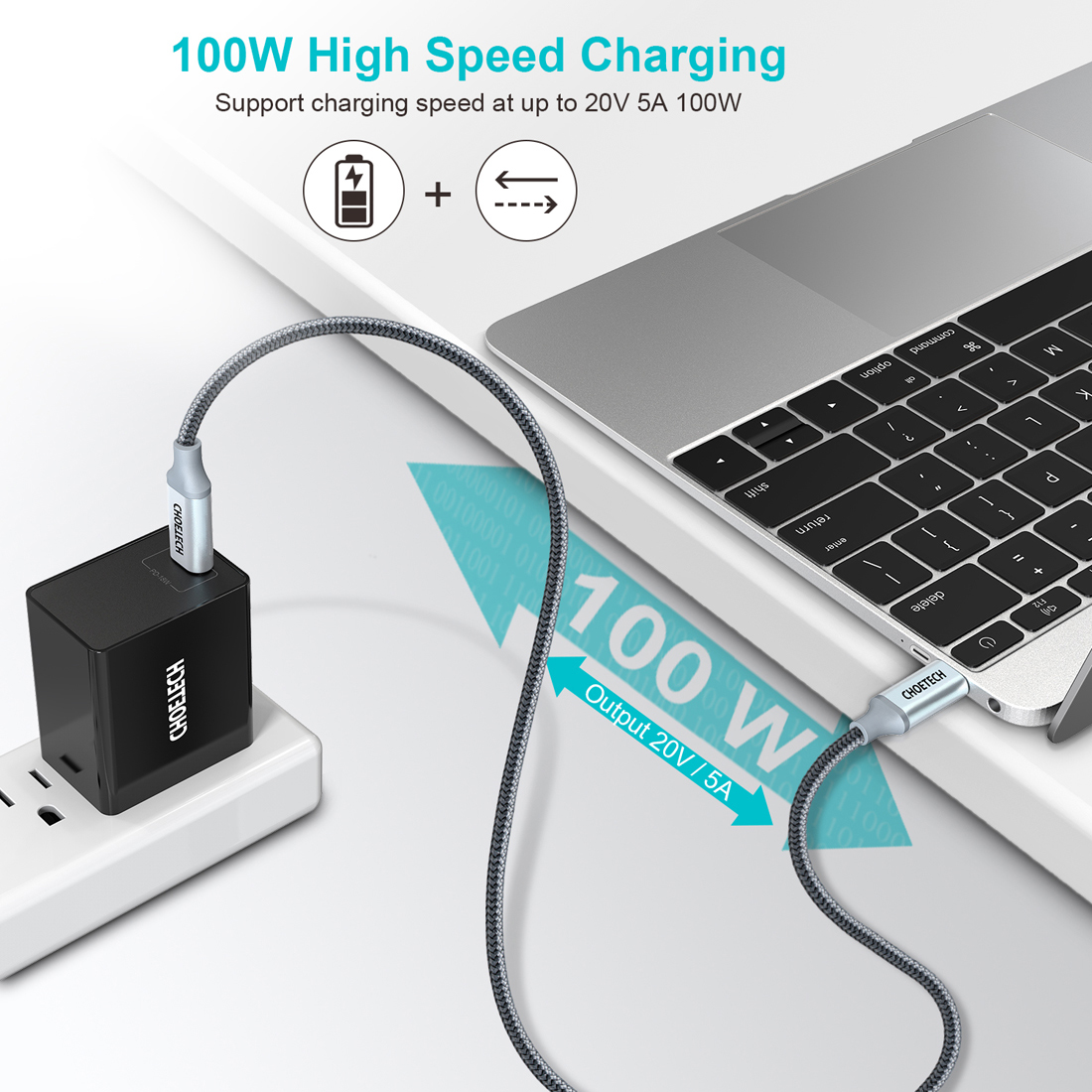 USB-C to USB-C 1.8m Nylon Cable- XCC-1002