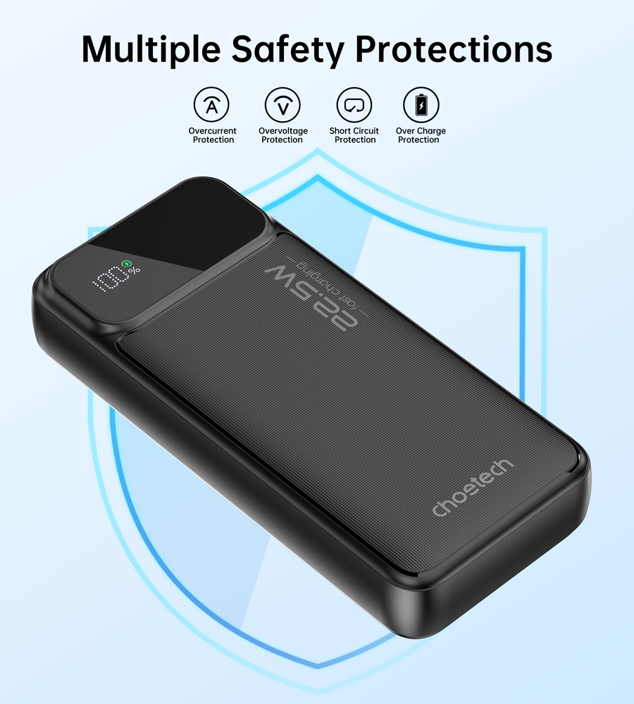 B729 - PD22.5W Dual USB-A+Type-C Power bank 20000mAh